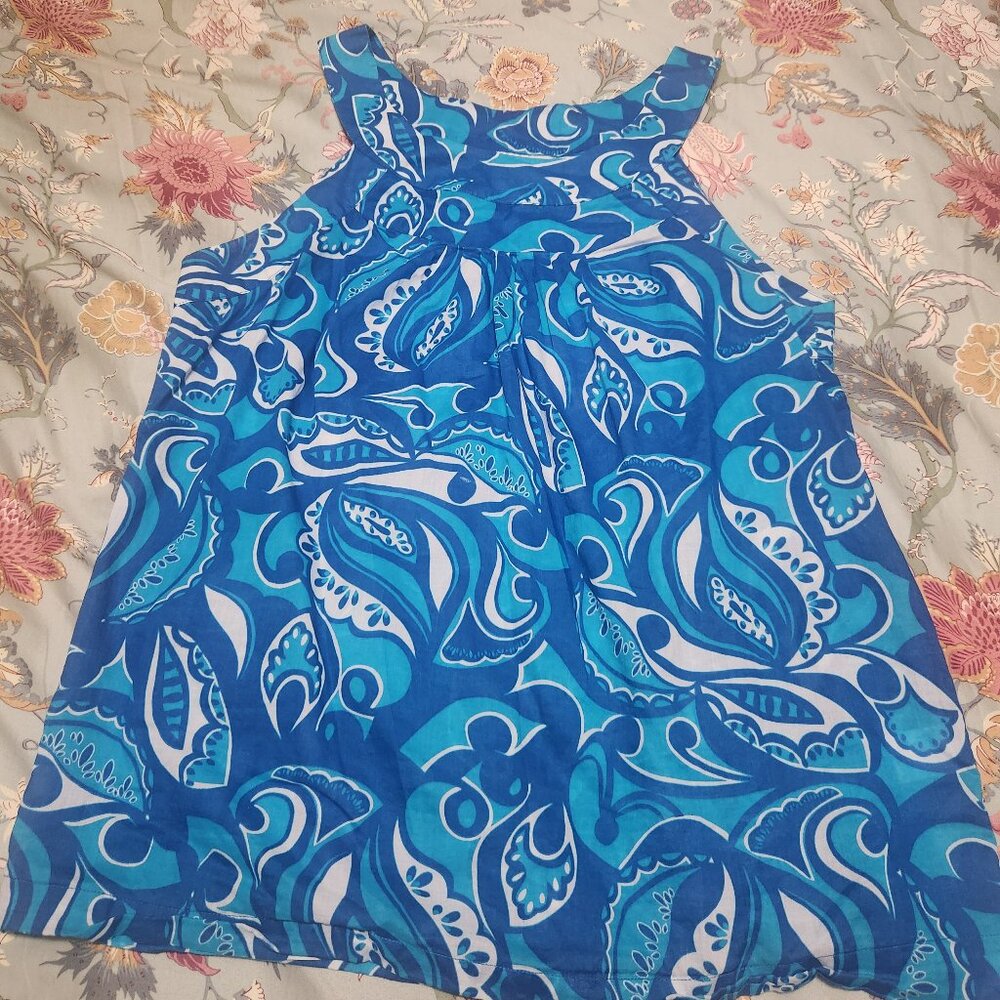 Banana Republic Factory Blue Paisley Tank Top